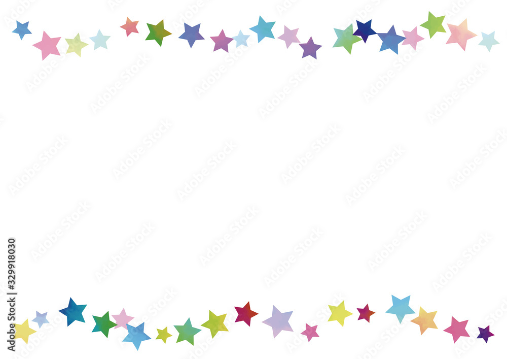 Star frame painted in watercolor Star frame painted in watercolor