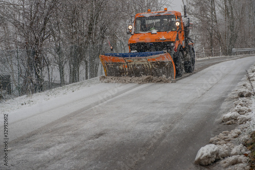 Snowplow as it clears the road