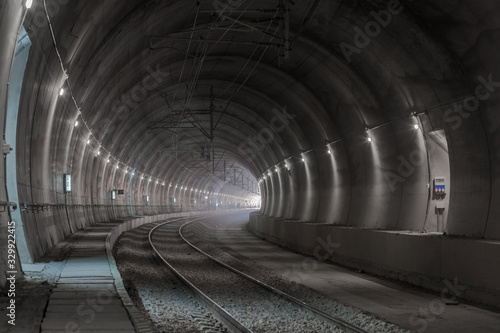 Canvas Print railway tunnel