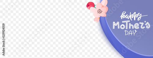 Mother's day holiday decorative element with text.