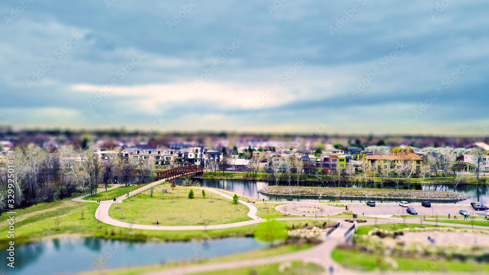 Park and Residential Cityscape