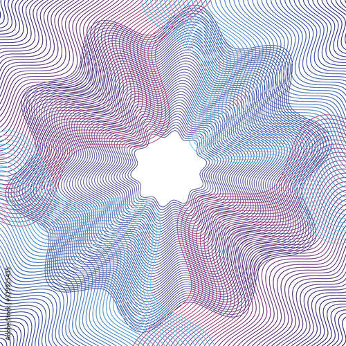 Watermark ,Guilloche rosetta  , design for  background for certificate, 