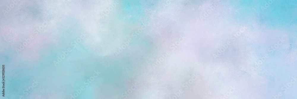 painted retro horizontal background header with light blue, sky blue and medium turquoise color