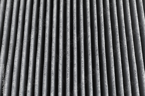 carbon air filter for car ventilation system, macro view