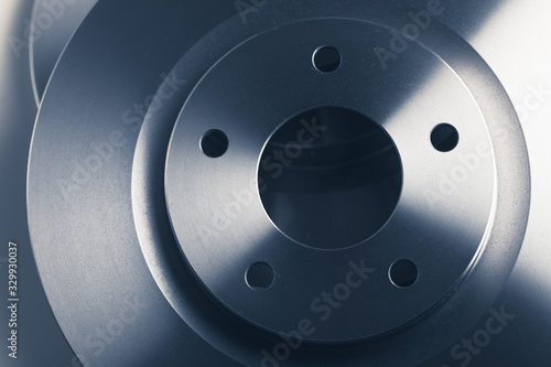 car brake discs, close-up view