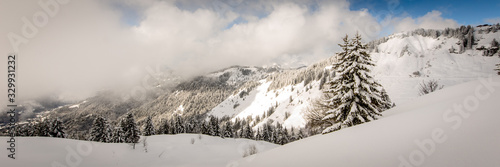 Snowy  mountain landscape, France, Haute Savoie, D3dec © David3decPhotography