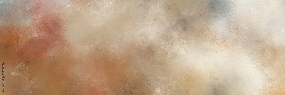 vintage painted art antique horizontal header background  with rosy brown, sienna and antique white color