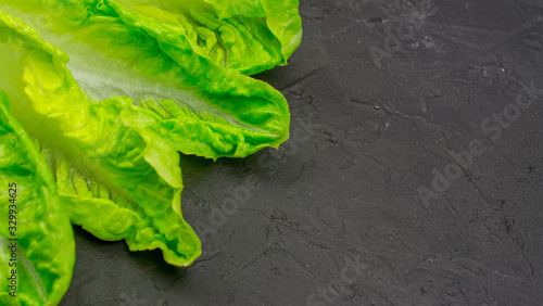 lettuce on a wooden board photo