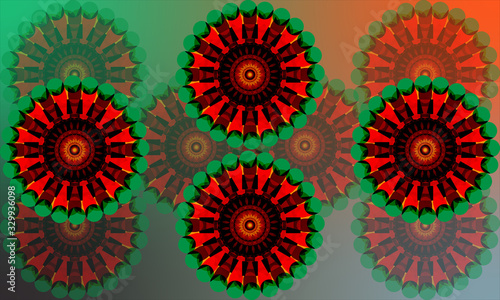 Abstract background. Decorative round ornament. Geometric Mandala Design