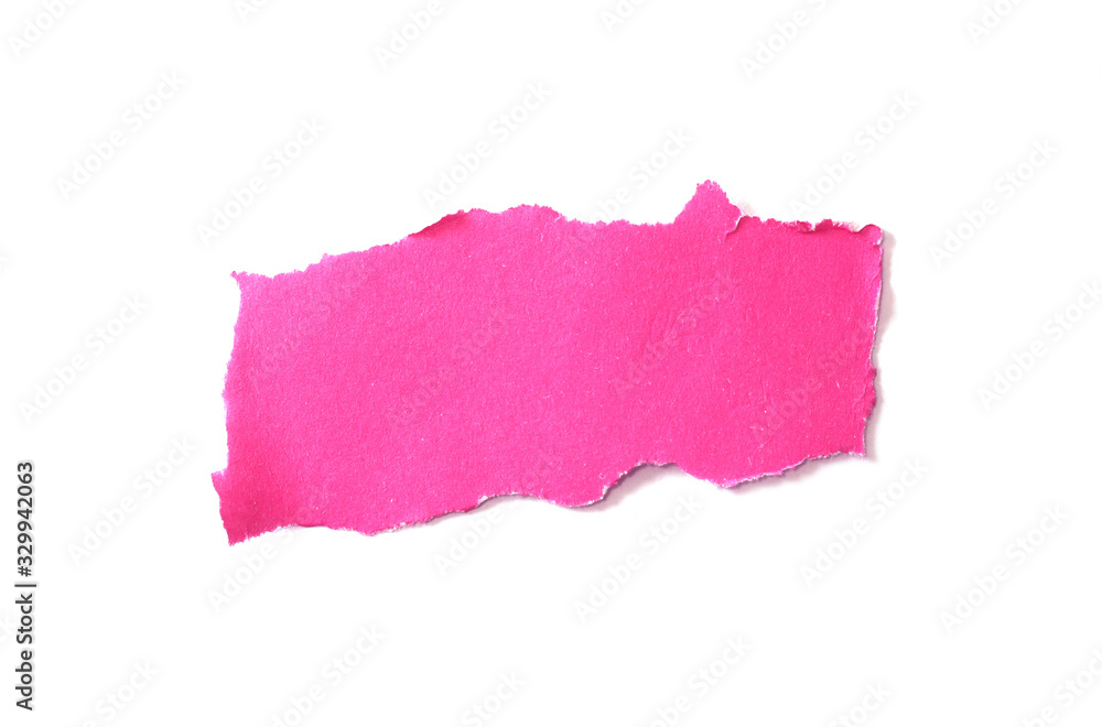pink ripped paper isolated on white background with copy space for text pink ripped paper isolated on white background with copy space for text
