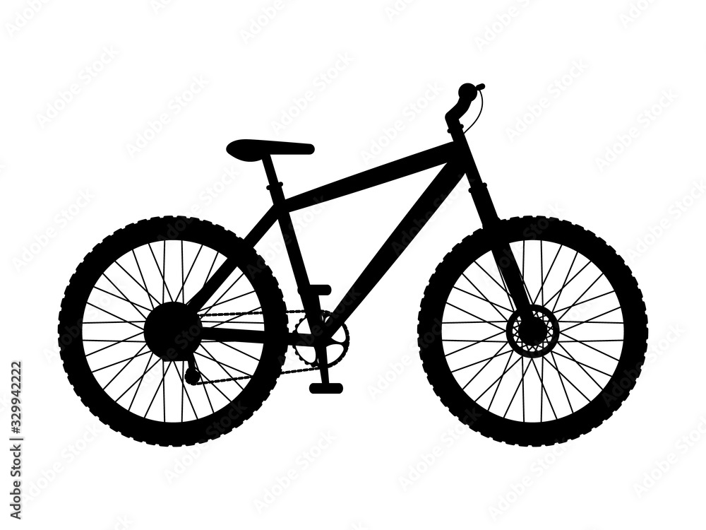 Fototapeta premium Silhouette mountain bike