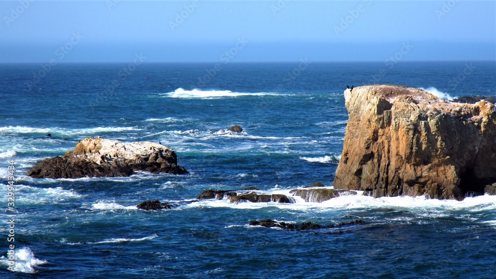 coastal sea and rocks of the Pacific Ocean
