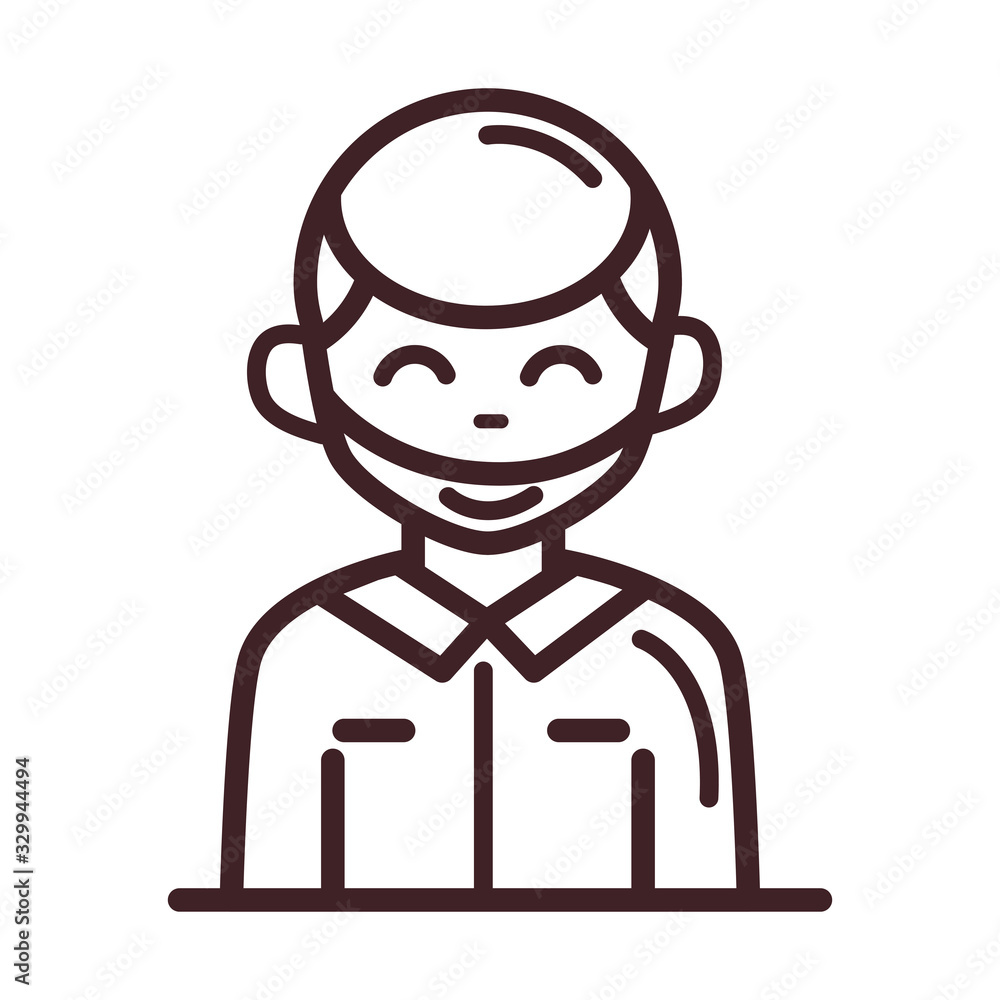avatar male man portrait cartoon character line style icon avatar male man portrait cartoon character line style icon