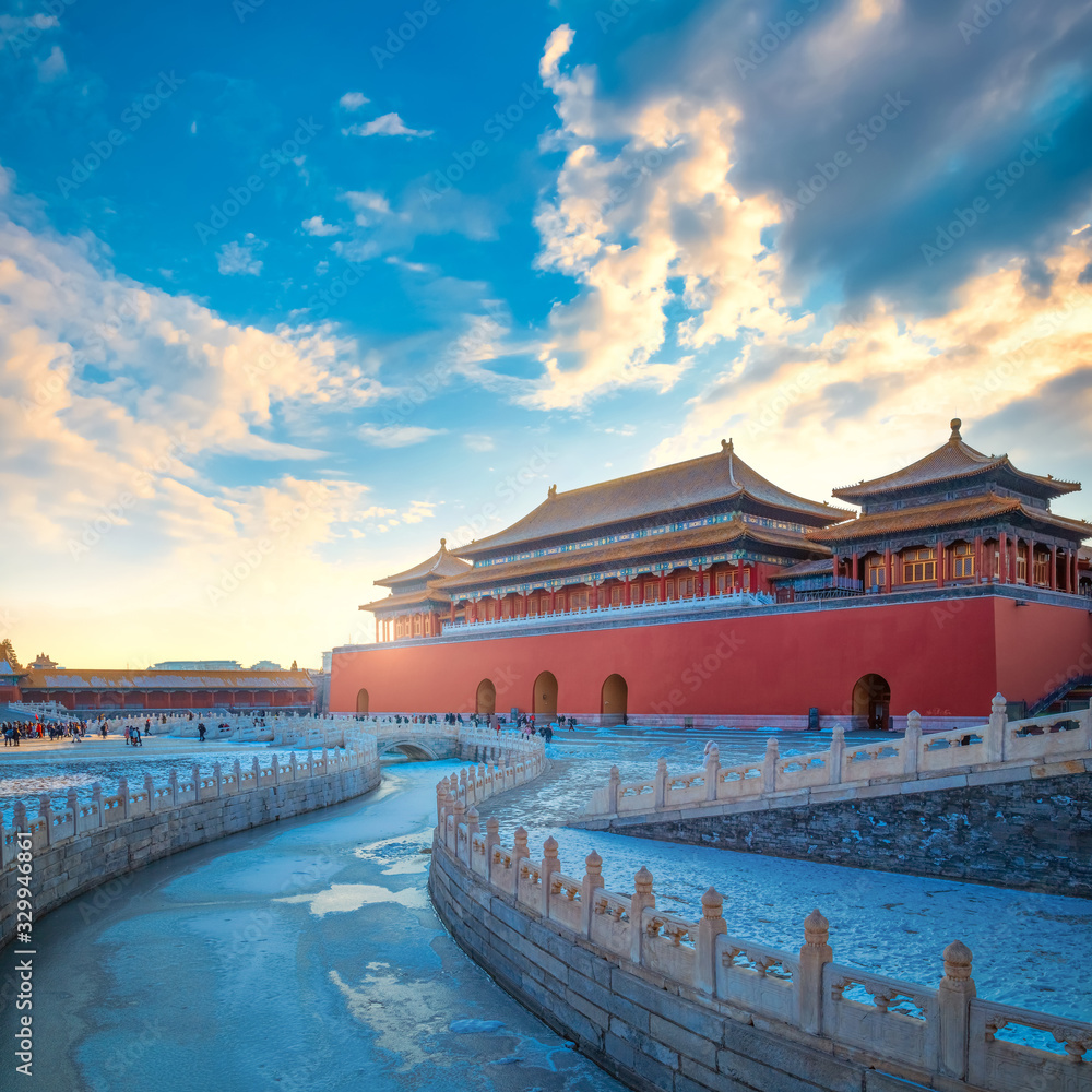 Wumen (Meridian Gate) of the Forbidden City in Beijing, China