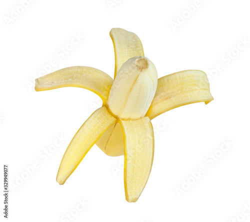 ripe banana isolated on white background ,include clipping path