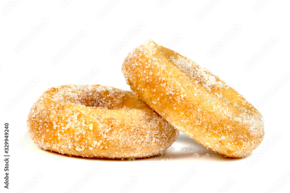 Fototapeta premium sugar ring donut isolated on white background