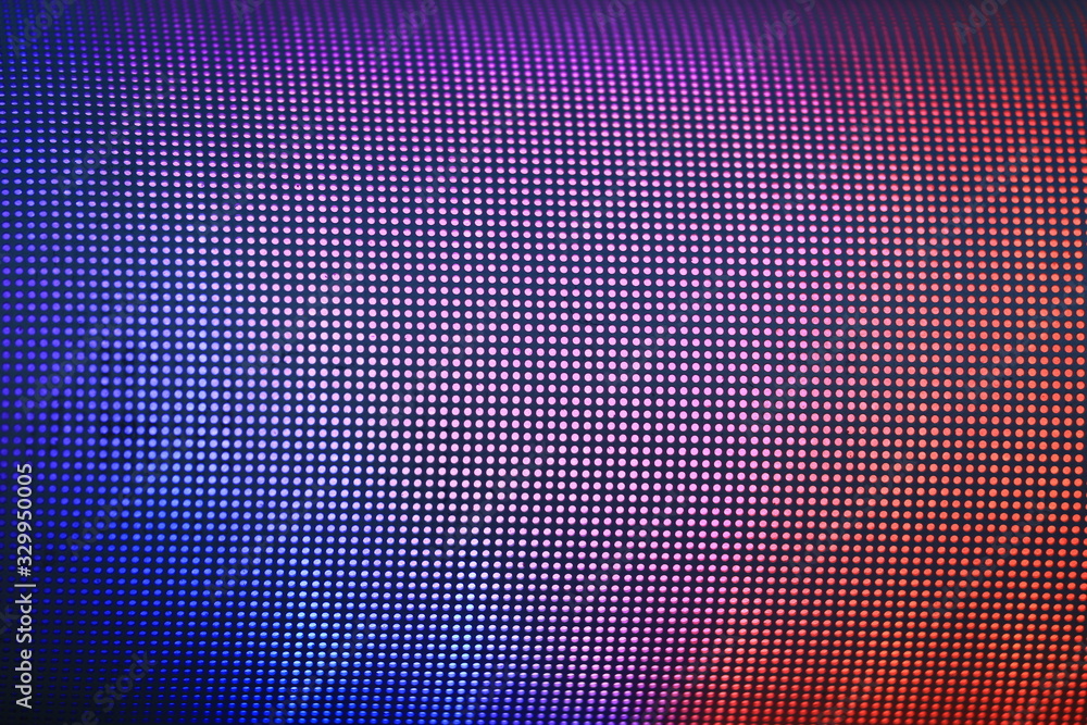 Fototapeta premium Abstract bokeh background with bright light colours, colored texture, multiple dots, psychodelic picture, modern art fashion design style, artistic view rainbow colors, yellow, blue, pink, red, purple