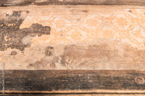 Design on old textured wood