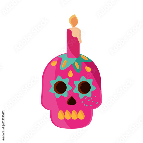 May 5 skull catrina with candle