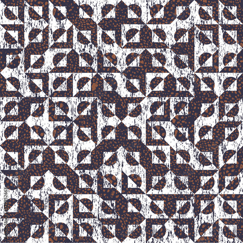 Geometric abstract pattern in midcentury style. Seamless vector