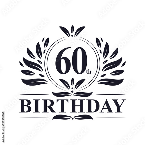 60th Birthday logo, 60 years Birthday celebration.