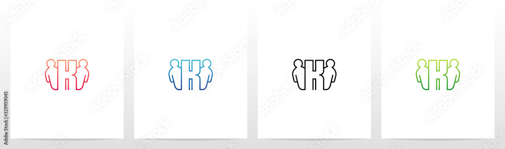 Humans Besides Letter Logo Design K Humans Besides Letter Logo Design K