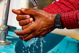Washing Hands. Cleaning Hands. Hygiene,Washing of hands with soap under running water,