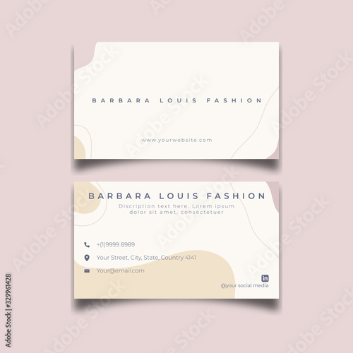 Beauty simple concept abstract business card design