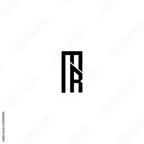 MR M R Letter Logo Design Vector