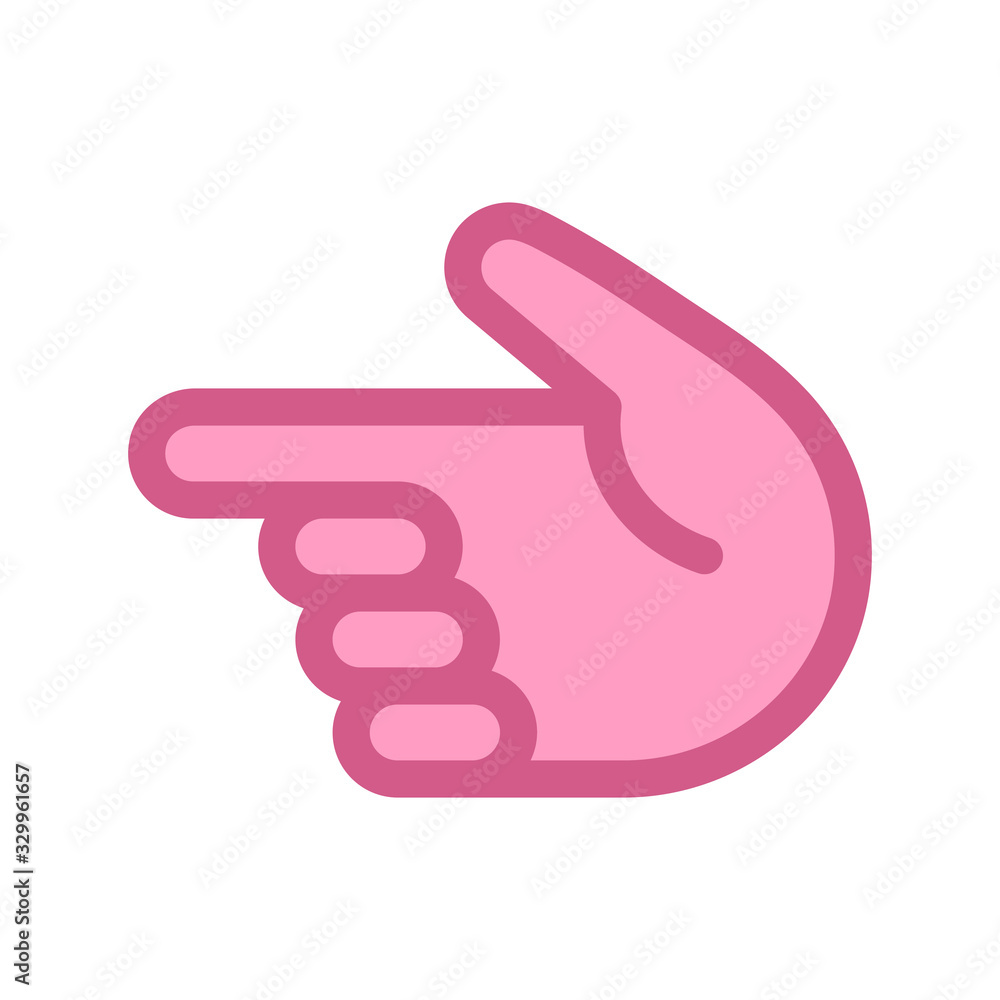 Hand pointing right icon