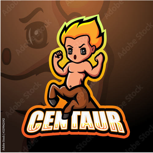 Centaur mascot esport logo design
