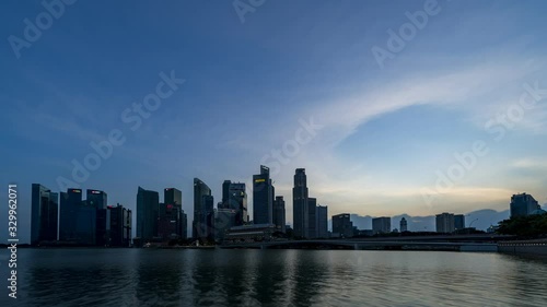Wallpaper Mural Singapore skyscrapers at magic hour time lapse video Torontodigital.ca