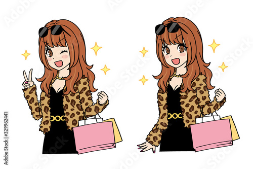 買い物をする女性①