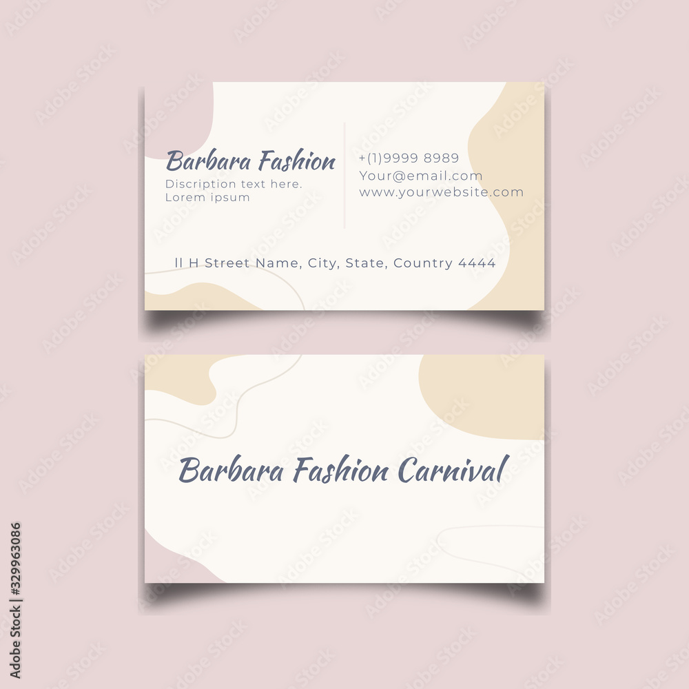 Beauty identity fashion abstract business card design