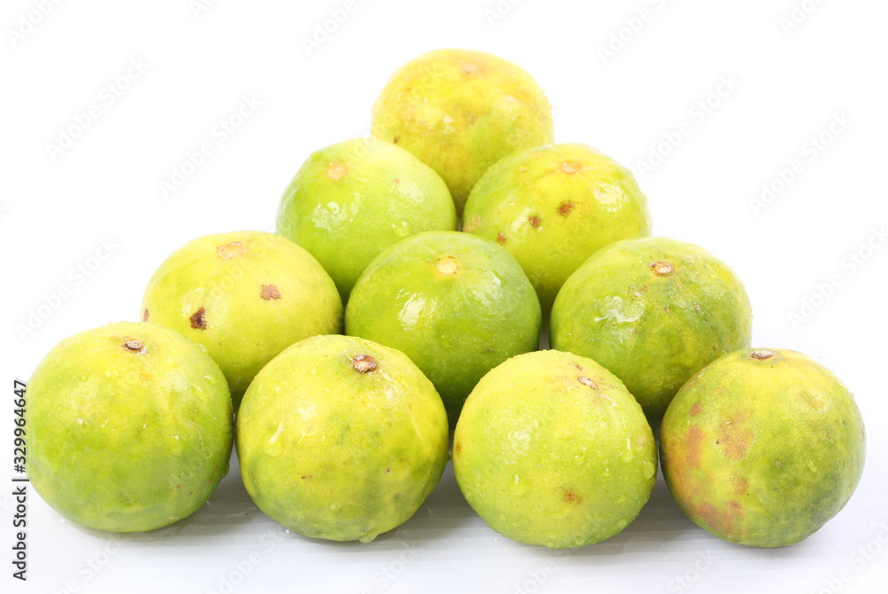 Lime on a white background. Lime on a white background.