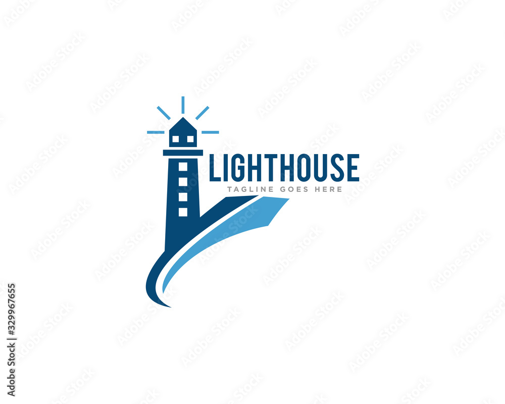 Lighthouse Logo Icon Design Vector