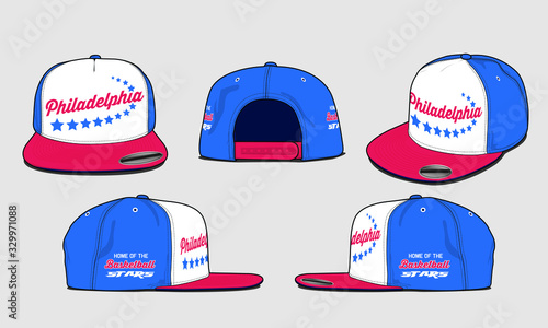 baseball cap vector template. basketball sports apparel