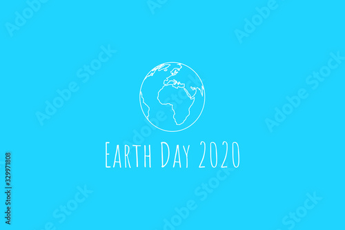 Earth Day 2020 vector,Save the world on earth.