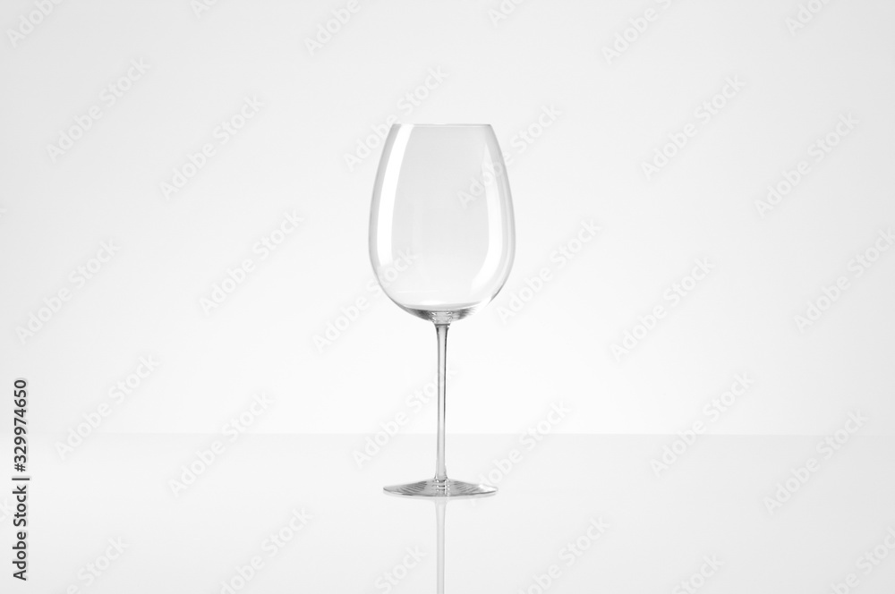 Empty wine glass on white background with clipping path Empty wine glass on white background with clipping path