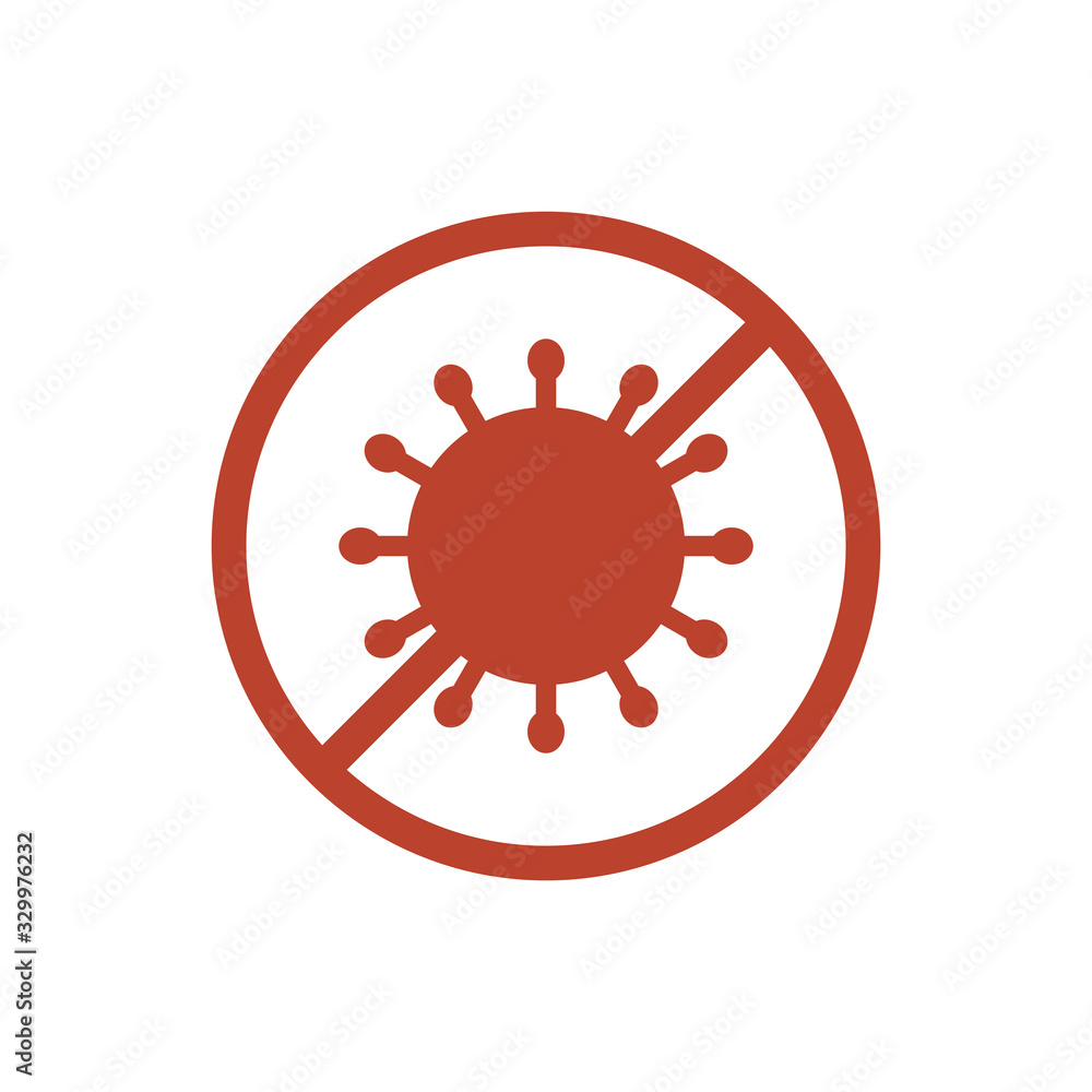 Stop coronavirus  icon. Design vector template 