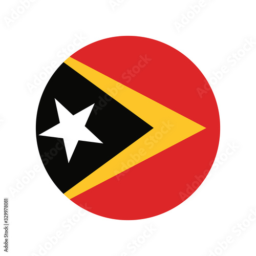 Free Download East Timor flag in glossy round button of icon. flag logo of East Timor emblem isolated on white background, East Timor national concept sign, Vector illustration. - GFXLoad