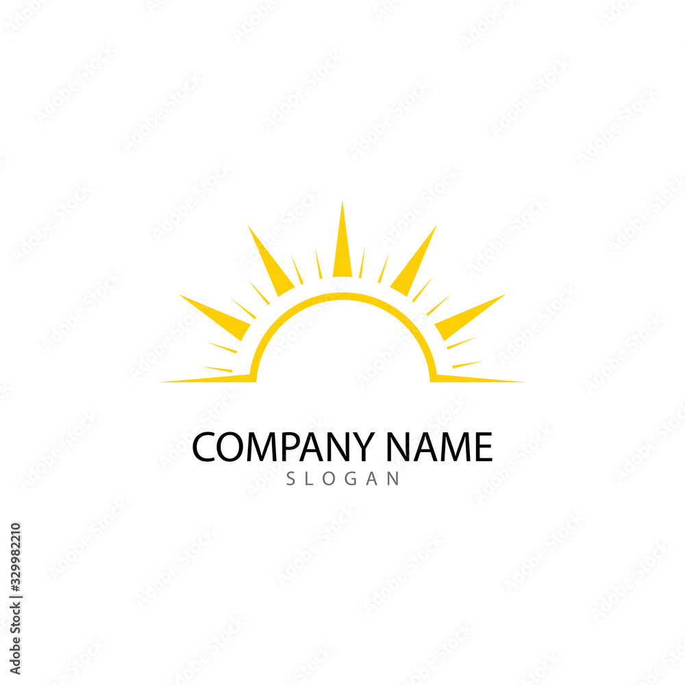 Fototapeta premium Sun Vector illustration Icon Logo Template design