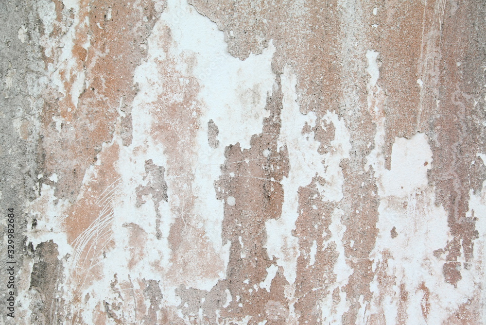 Closeup old weathered concrete wall texture with plaster