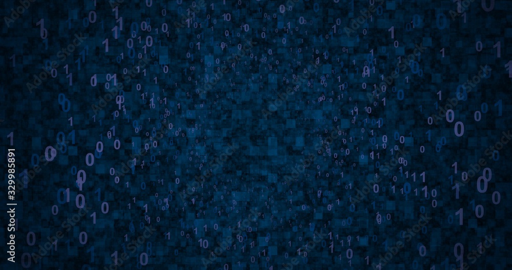 Neon Digital binary background for network, big data, data center, digital event. 3D illustration Neon Digital binary background for network, big data, data center, digital event. 3D illustration