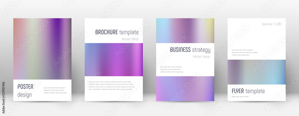 Flyer layout. Minimalistic indelible template for 