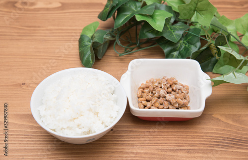 白いご飯と納豆