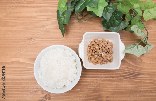 白いご飯と納豆