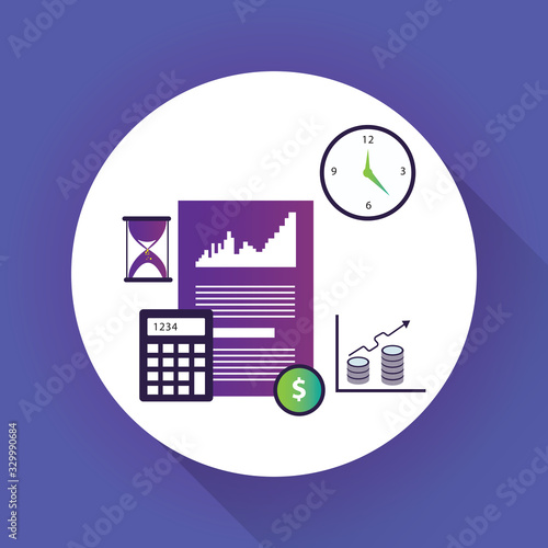 Time is money, business and finance concept
