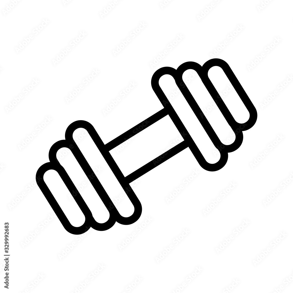 sport dumbbell equipment line icon sport dumbbell equipment line icon