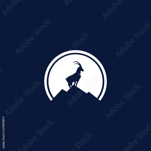 VECTOR LOGO WITH MODERN, UNIQUE AND CLEAN GOAT CONCEPTS